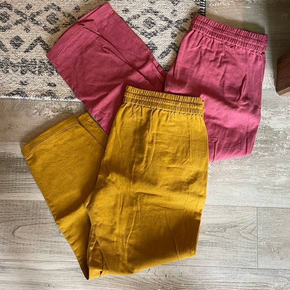 J. Crew Factory Ankle-Length Drawstring Linen Pants - Picture 1 of 5